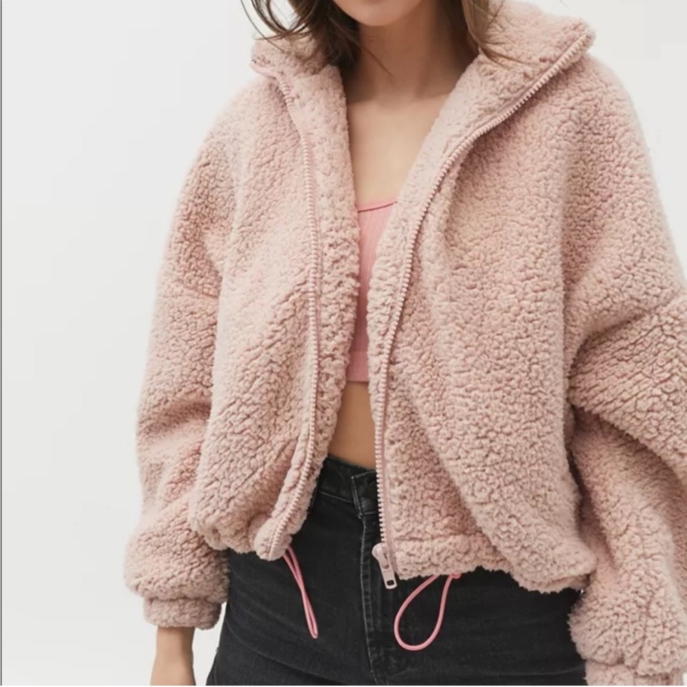 Urban Outfitters Pink Sherpa Jacket